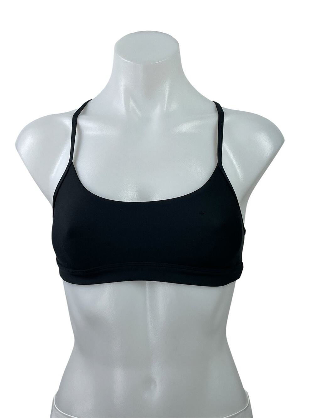 Alo Yoga Airlift Intrigue Black Crossback Workout Active Sports Bra Tank Top XS